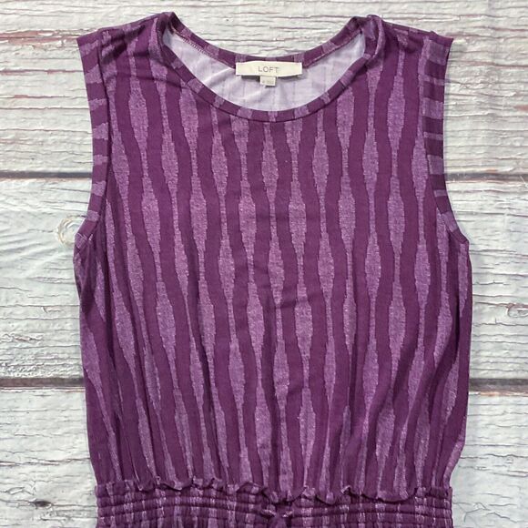 Ann Taylor Loft Womens Dress size XS Purple Pullover Tank Top Soft Comfy Stretch - Picture 3 of 9